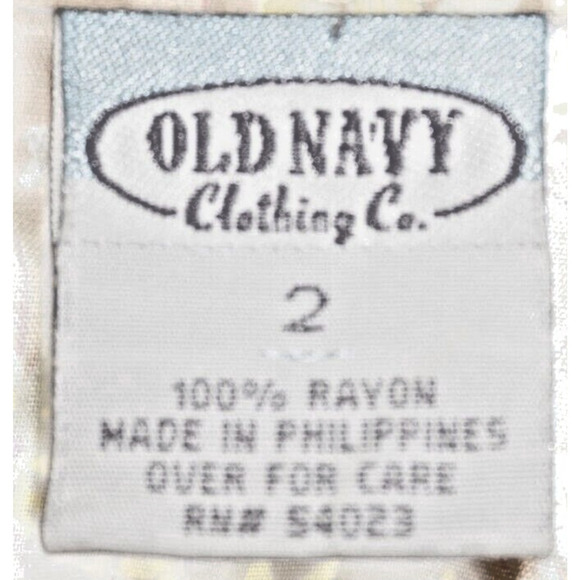 Vintage Y2K Old Navy Button Front Midi Dress – Size 2 – Daisy Floral Rayon - Picture 10 of 16